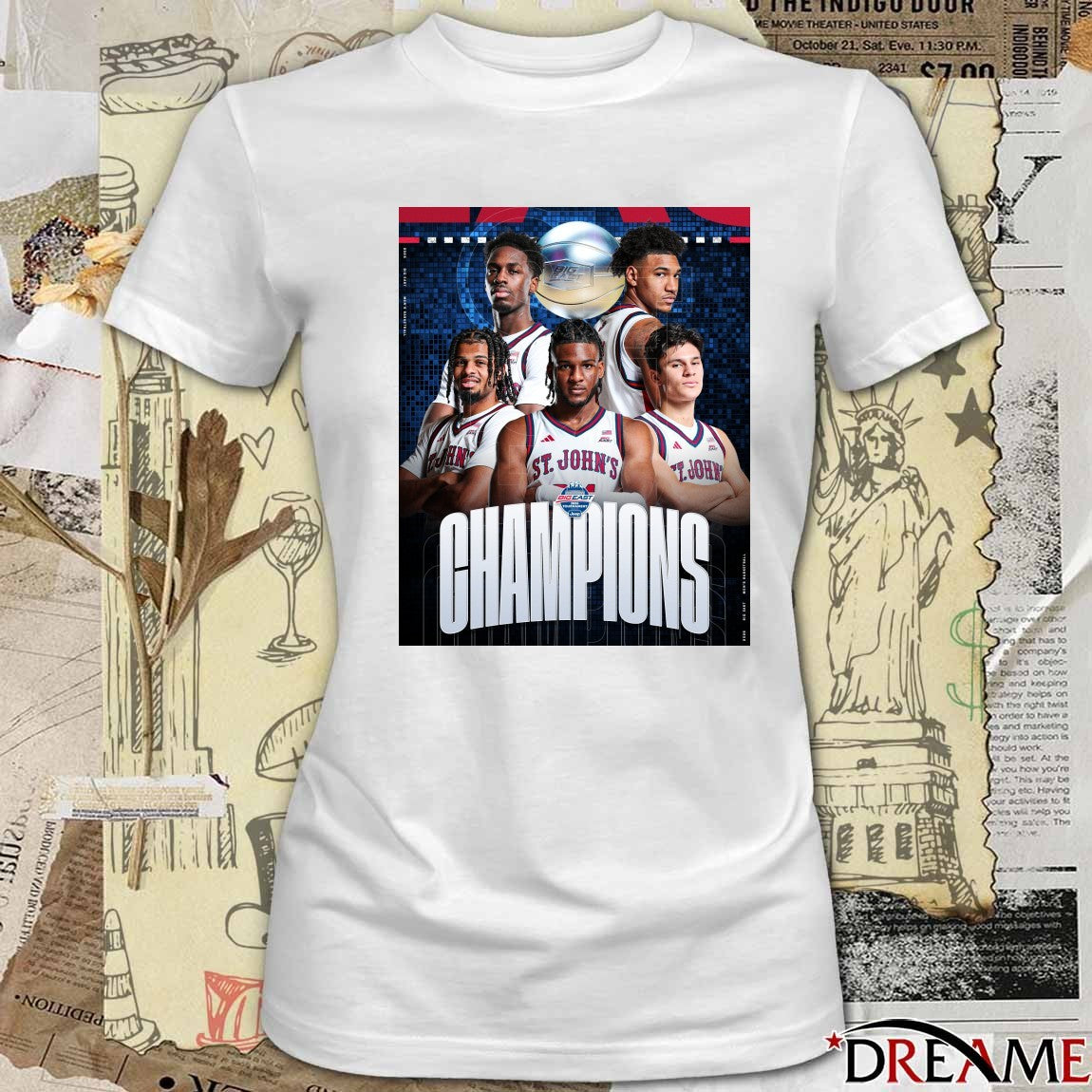 St. John’s Men’s Basketball Big East MBB 2026 Tournament Champions Poster t-shirt