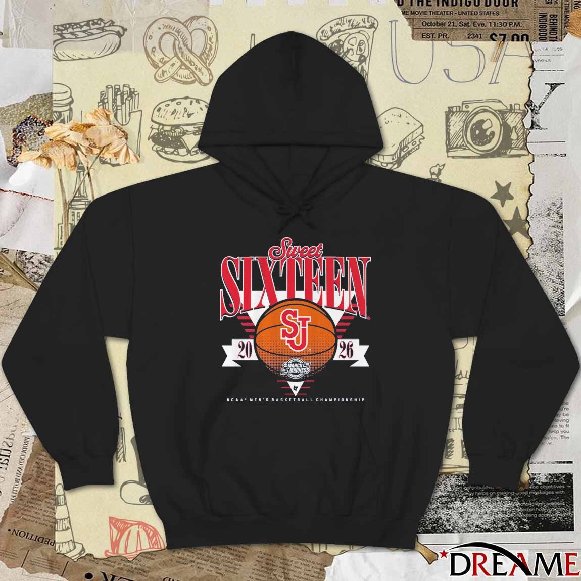 St. John’s Red Storm 2026 NCAA March Madness Sweet Sixteen No 5 Seed East Region Washington DC Duke t-shirt