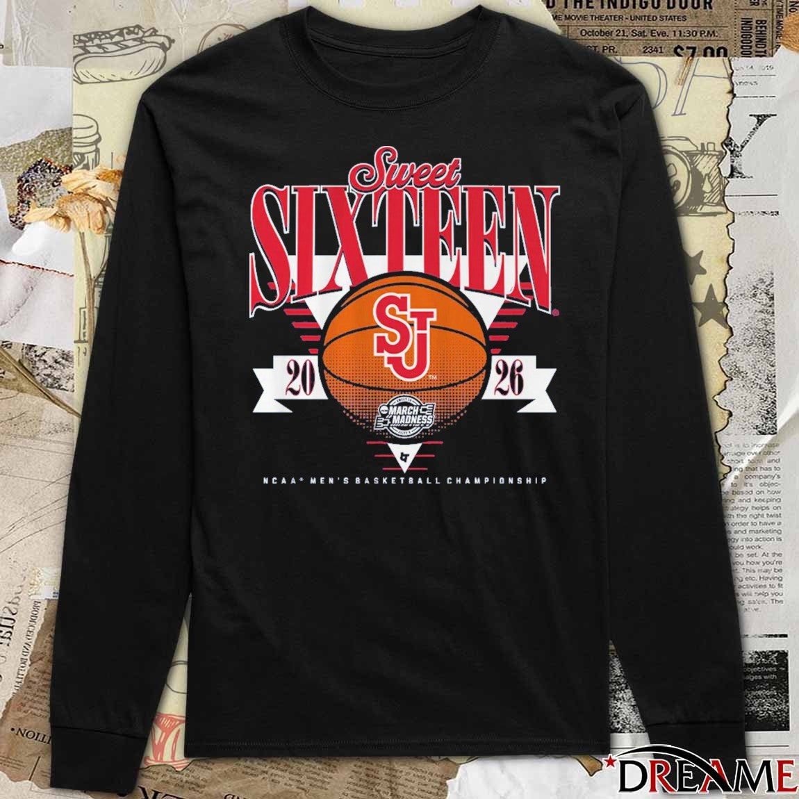 St. John’s Red Storm 2026 NCAA March Madness Sweet Sixteen No 5 Seed East Region Washington DC Duke t-shirt