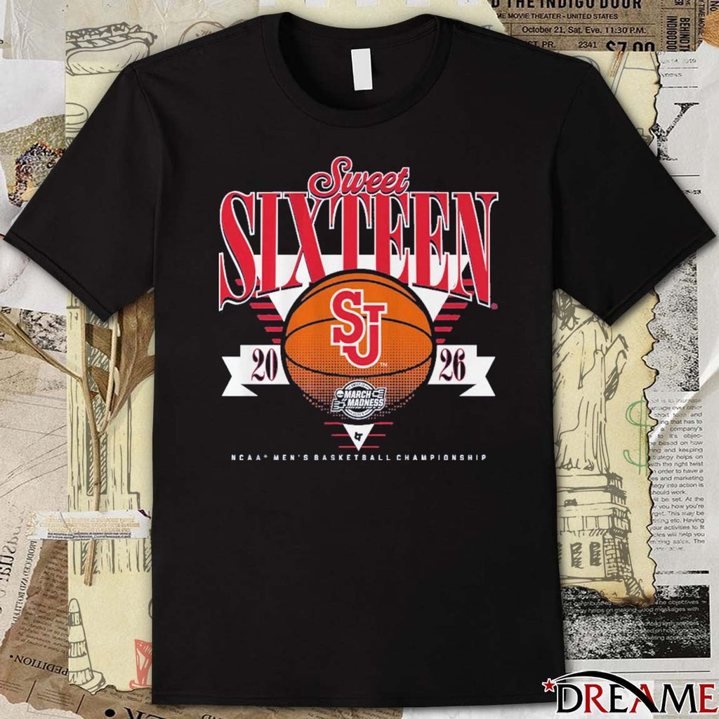St. John’s Red Storm 2026 NCAA March Madness Sweet Sixteen No 5 Seed East Region Washington DC Duke t-shirt