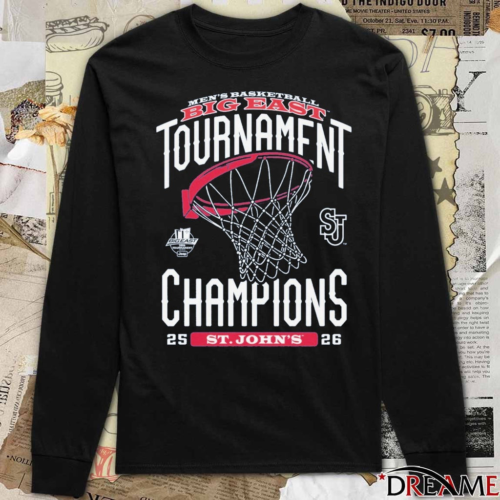 St. John’s Red Storm Men’s Basketball 2026 Big East Tournament Champions t-shirt