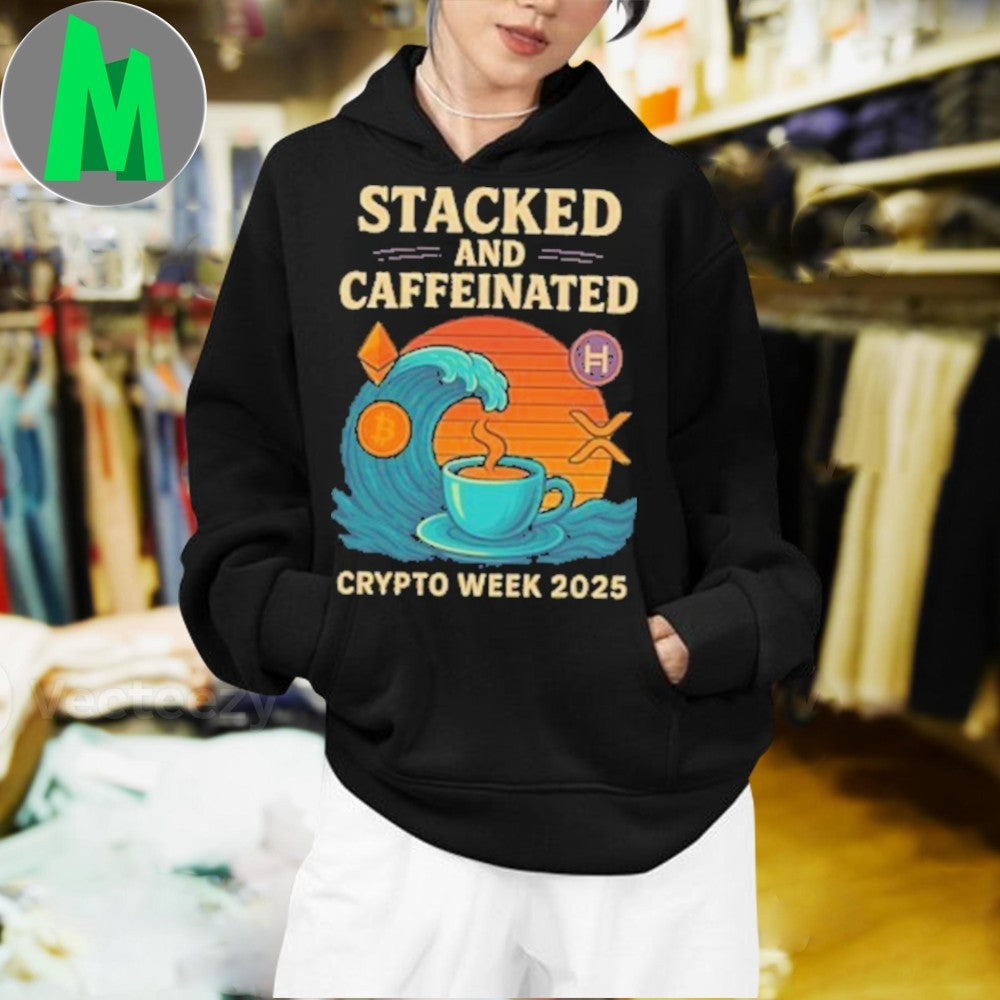 Stacked and Caffeinated Crypto Week 2025 T-Shirt