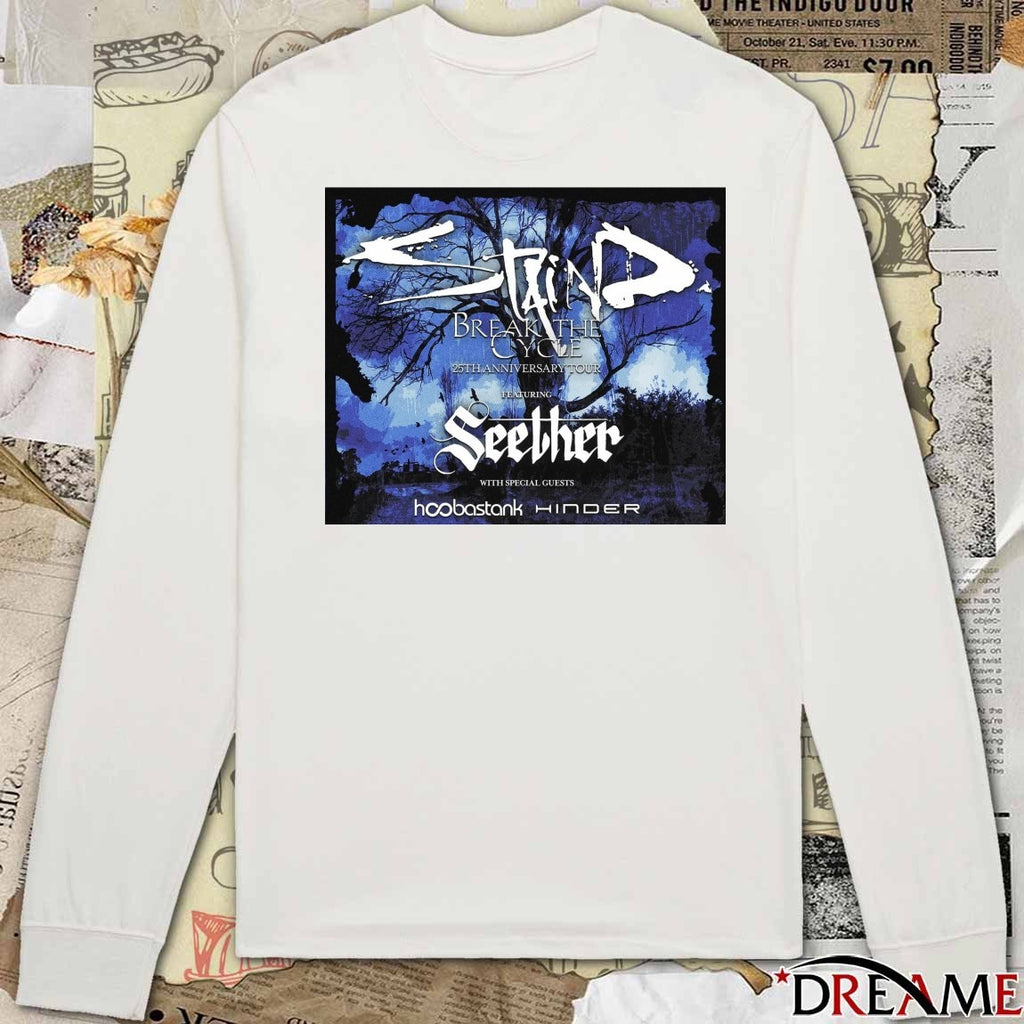 Staind Break The Cycle 25th Anniversary Tour 2026 Poster t-shirt