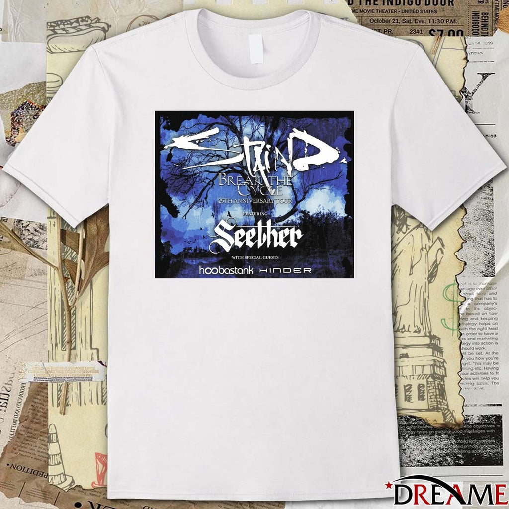 Staind Break The Cycle 25th Anniversary Tour 2026 Poster t-shirt