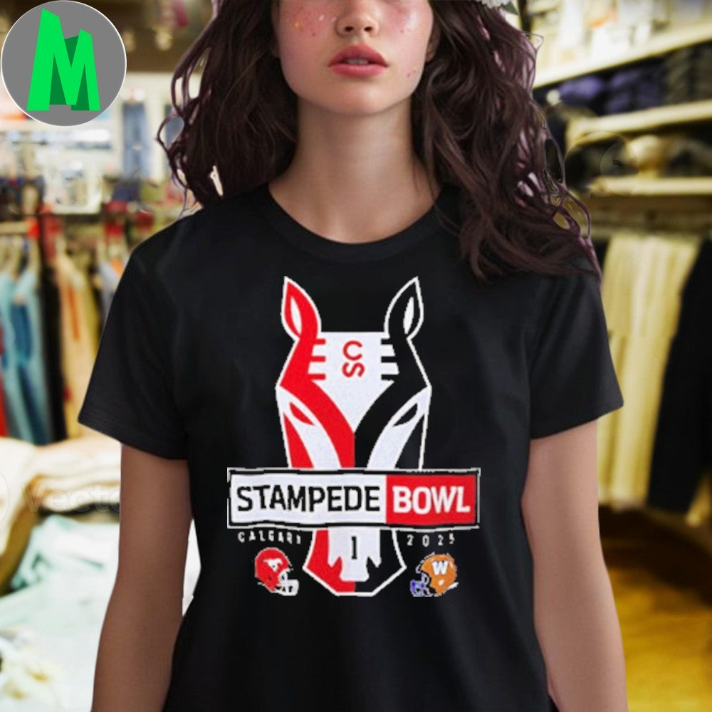 Stampede Bowl Calgary Horse Head Helmet 2025 Football T-Shirt