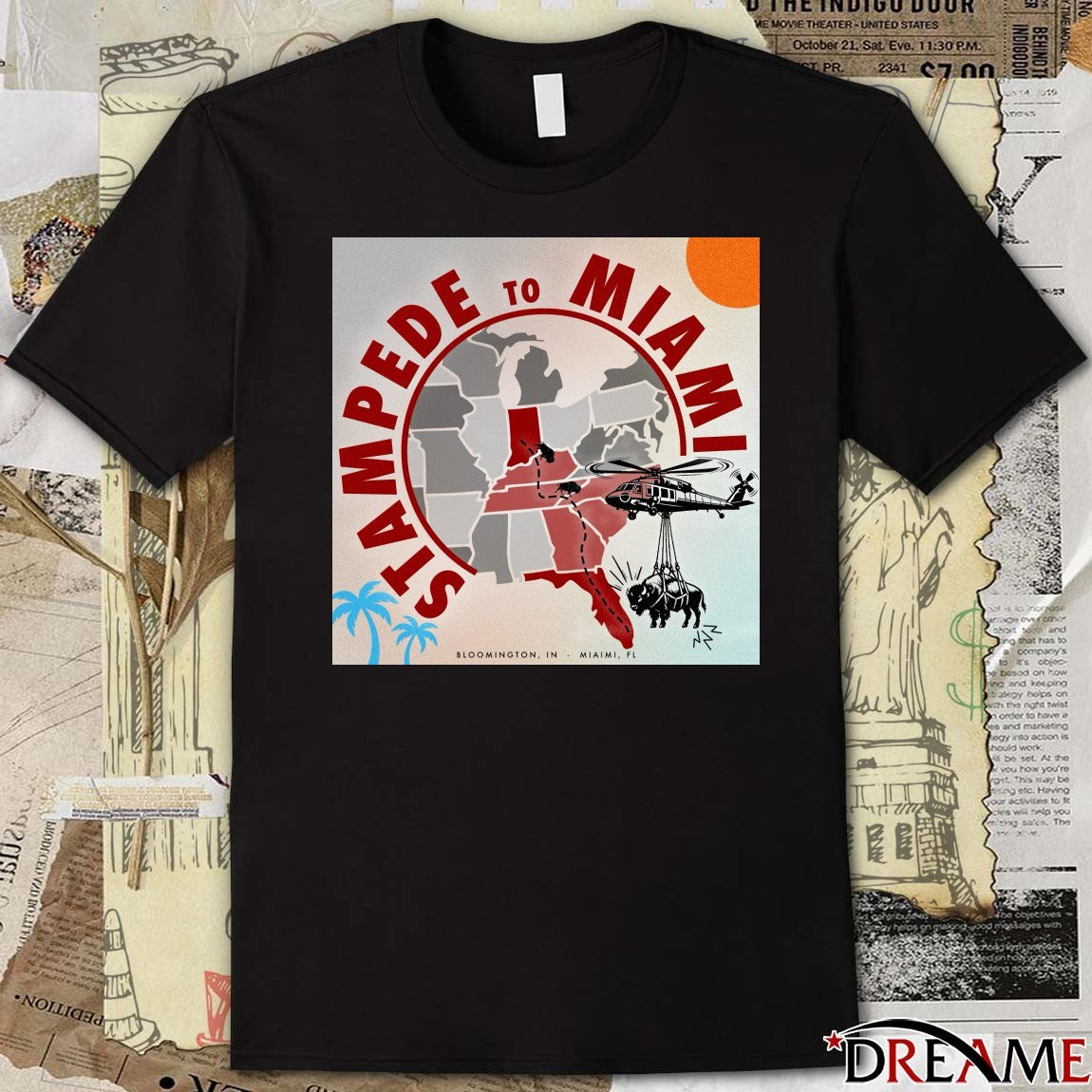 Stampede To Miami Bloomington IN Miami FL t-shirt