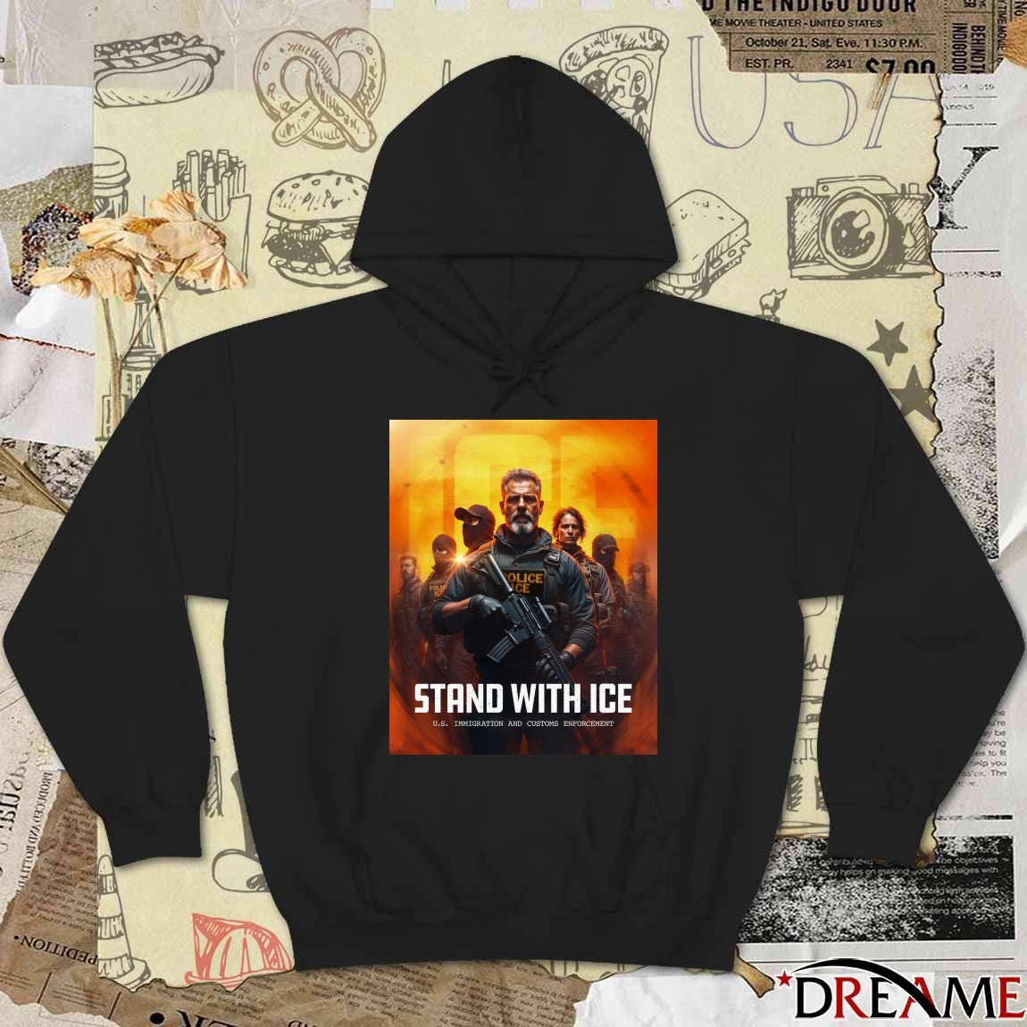 Stand With ice US Immigration And Customs Enforcement The White House Poster t-shirt