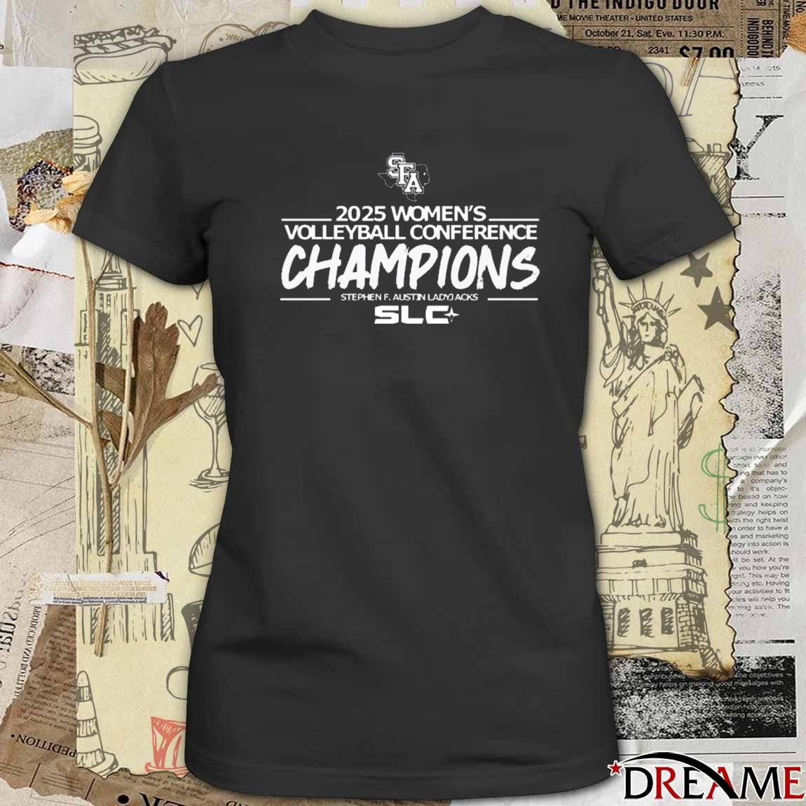 Stephen F. Austin Ladyjacks 2025 Women’s Volleyball Conference Champions t-shirt
