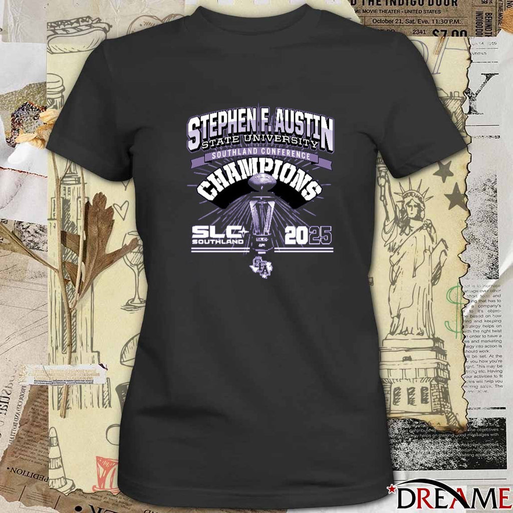 Stephen F. Austin State University Southland Conference 2025 Champions t-shirt