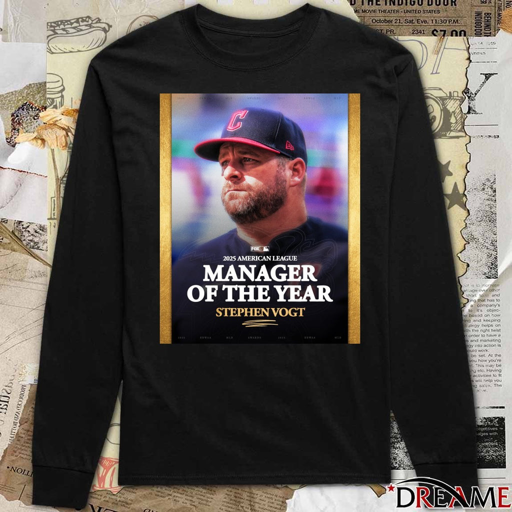Stephen Vogt 2025 American League (AL) Manager of the Year award Poster t-shirt