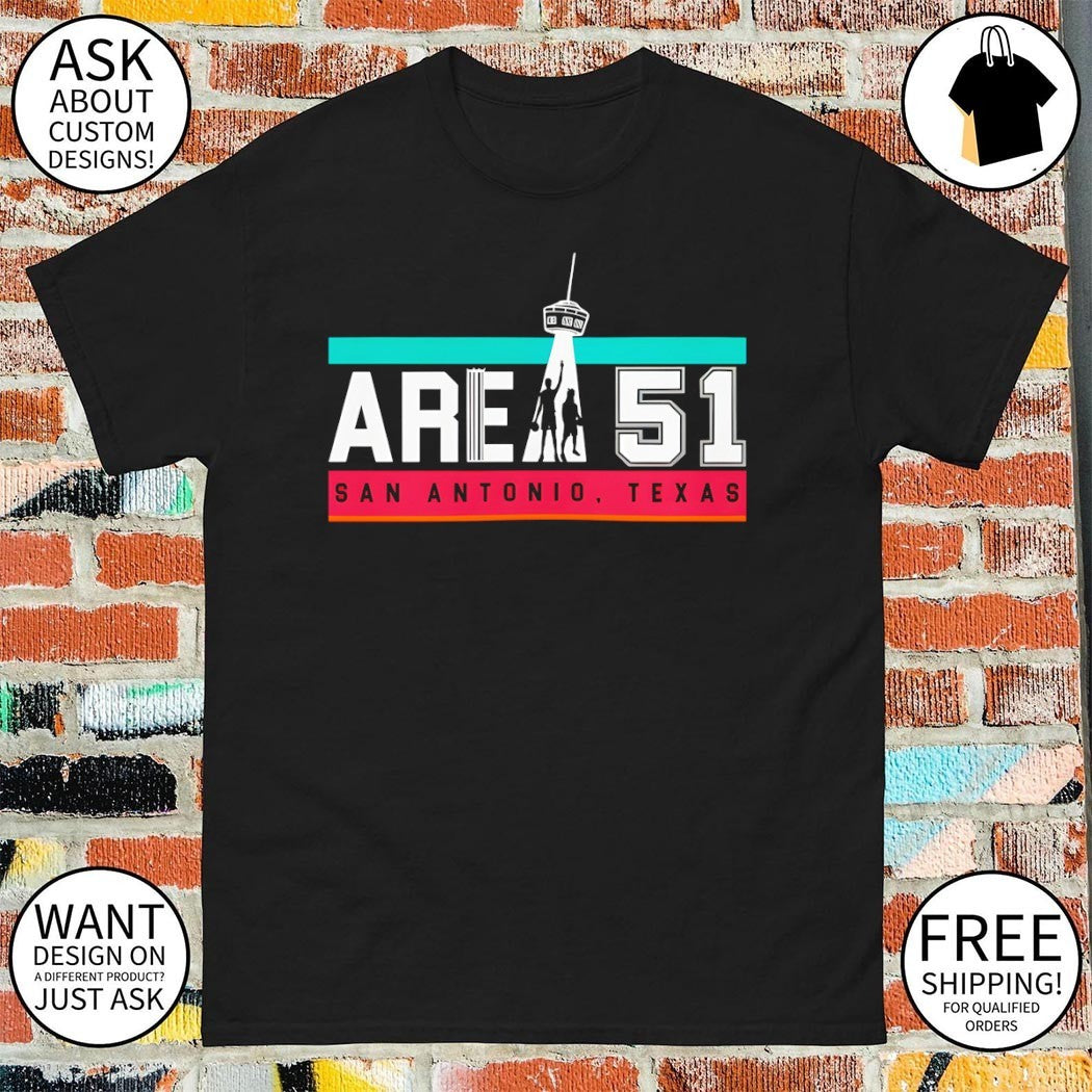 Stephon Castle Victor Wembanyama Area 51 Spurs basketball San Antonio Texas shirt