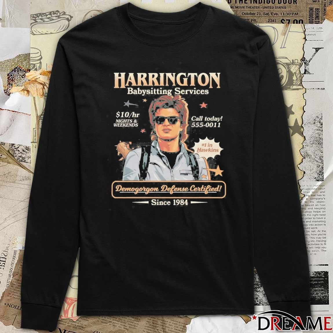Steve Harrington Mom Of The Year Babysitter Harrington Demogorgon Defense Certified Since 1984 t-shirt