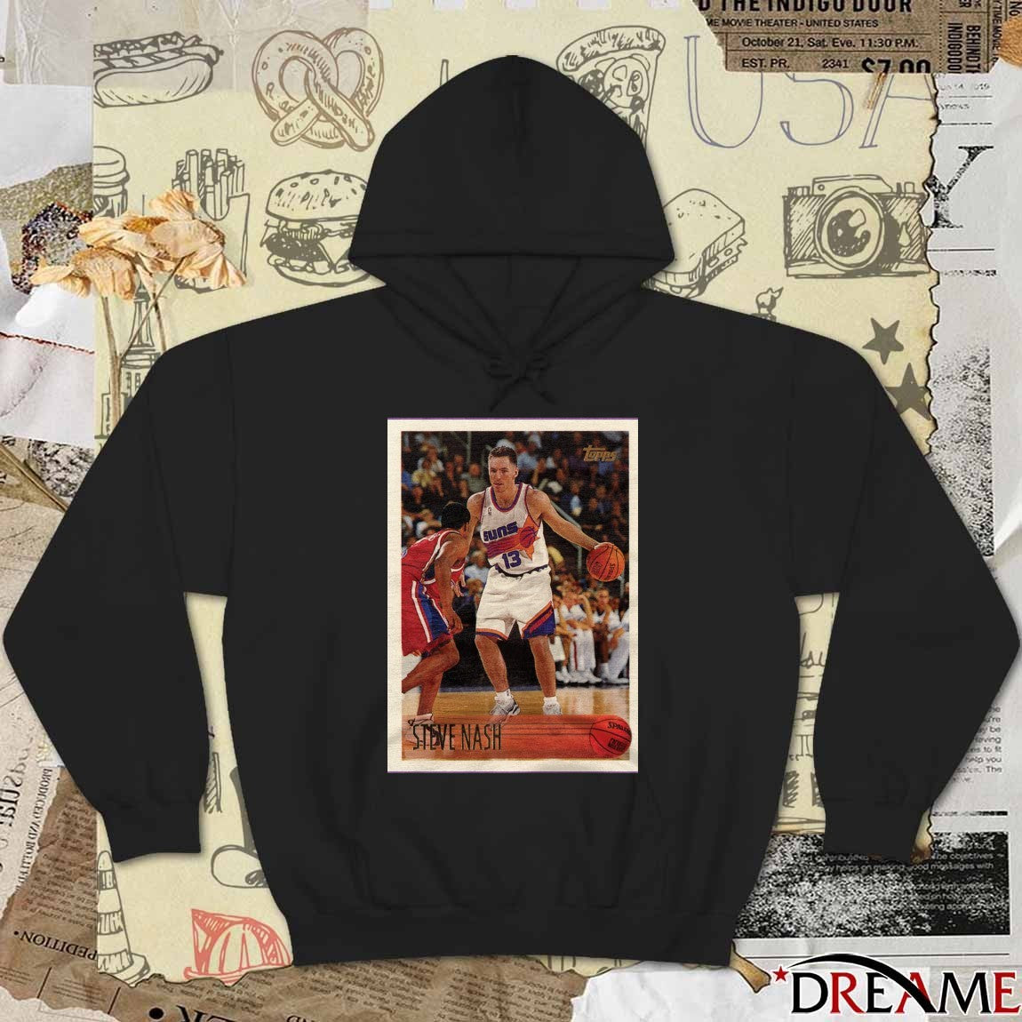 Steve Nash Phoenix Suns 2026 NBA Basketball Topps Trading Card Player t-shirt