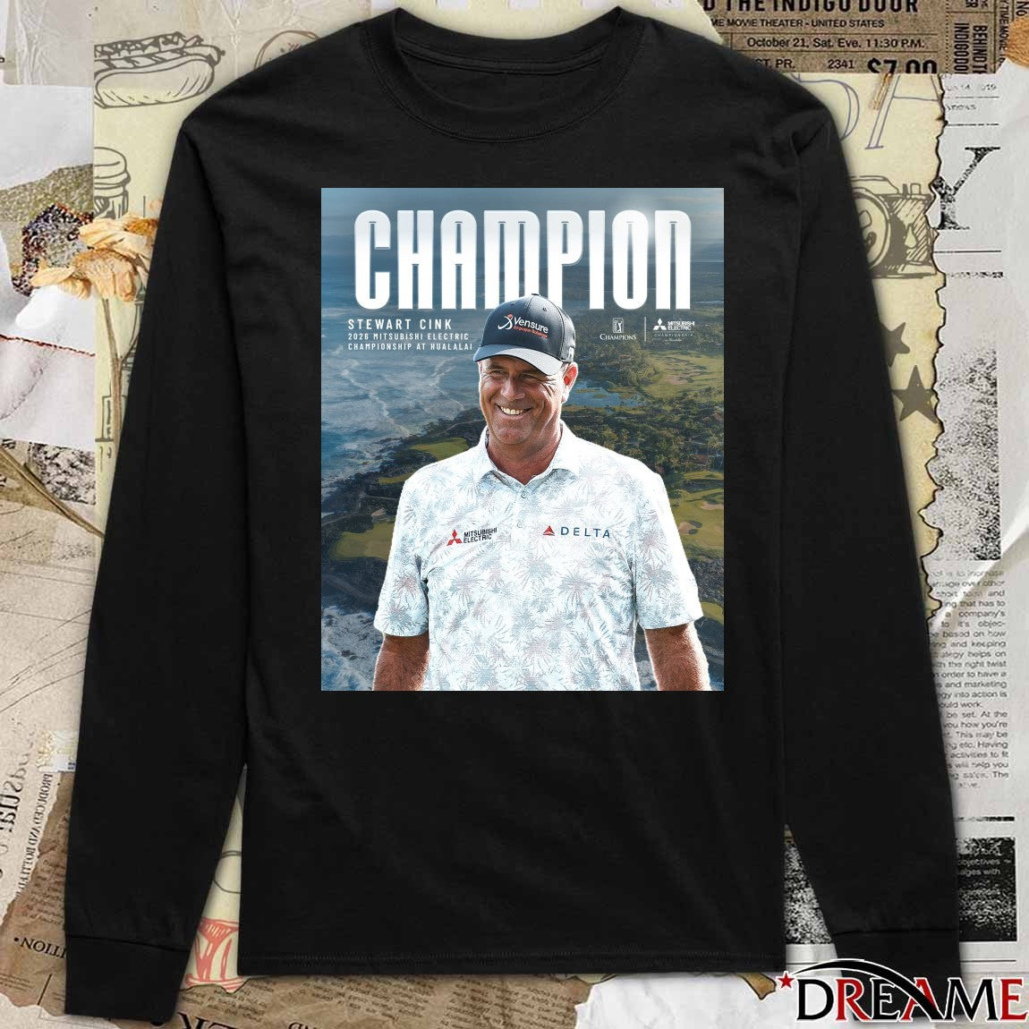 Stewart Cink 2026 Mitsubishi Electric Championship At Hualalai Champion PGA Tour Poster t-shirt