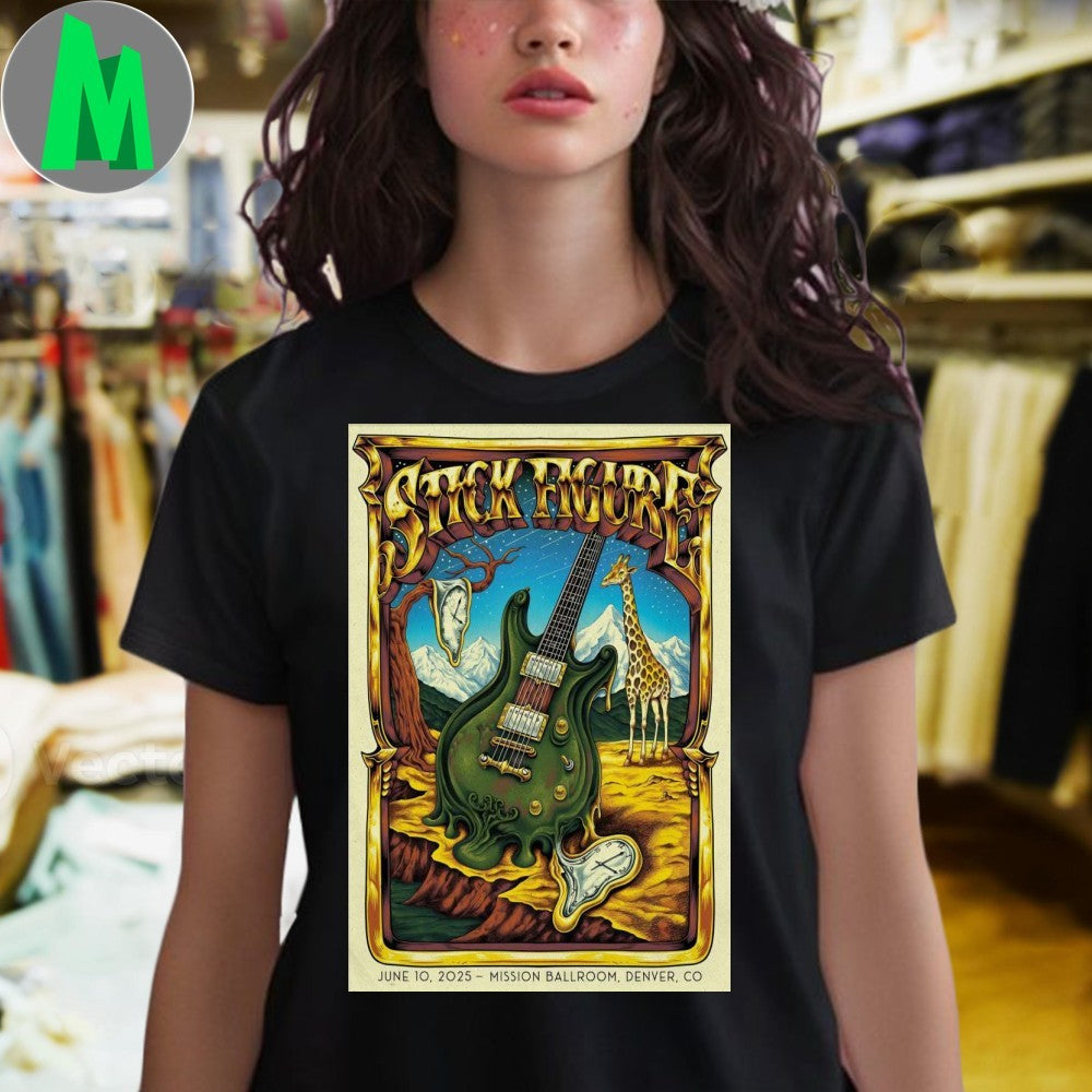 Stick Figure June 10 2025 Mission Ballroom Denver CO Concert Poster Graphic T-Shirt