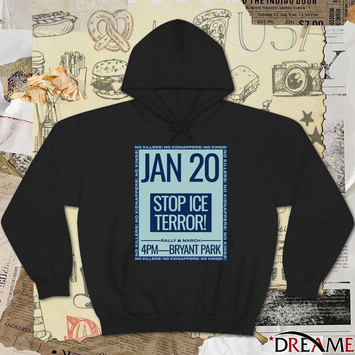 Stop ICE Terror Rally And March Bryant Park January 20 2026 Poster t-shirt