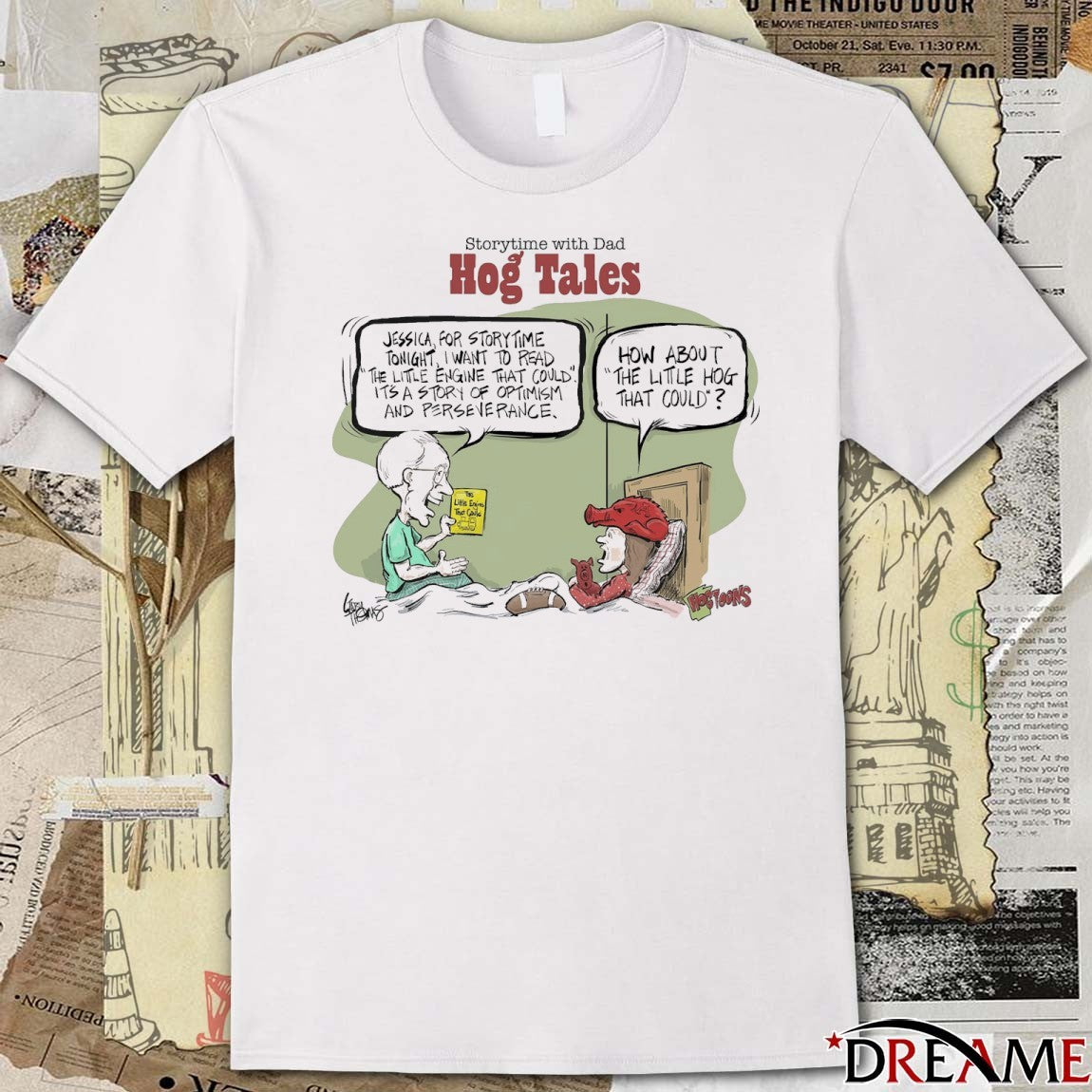 Storytime With Dad Hog Tales Jessica For Story Time Tonight I Want To Read The Little Engine That Could Fanart t-shirt
