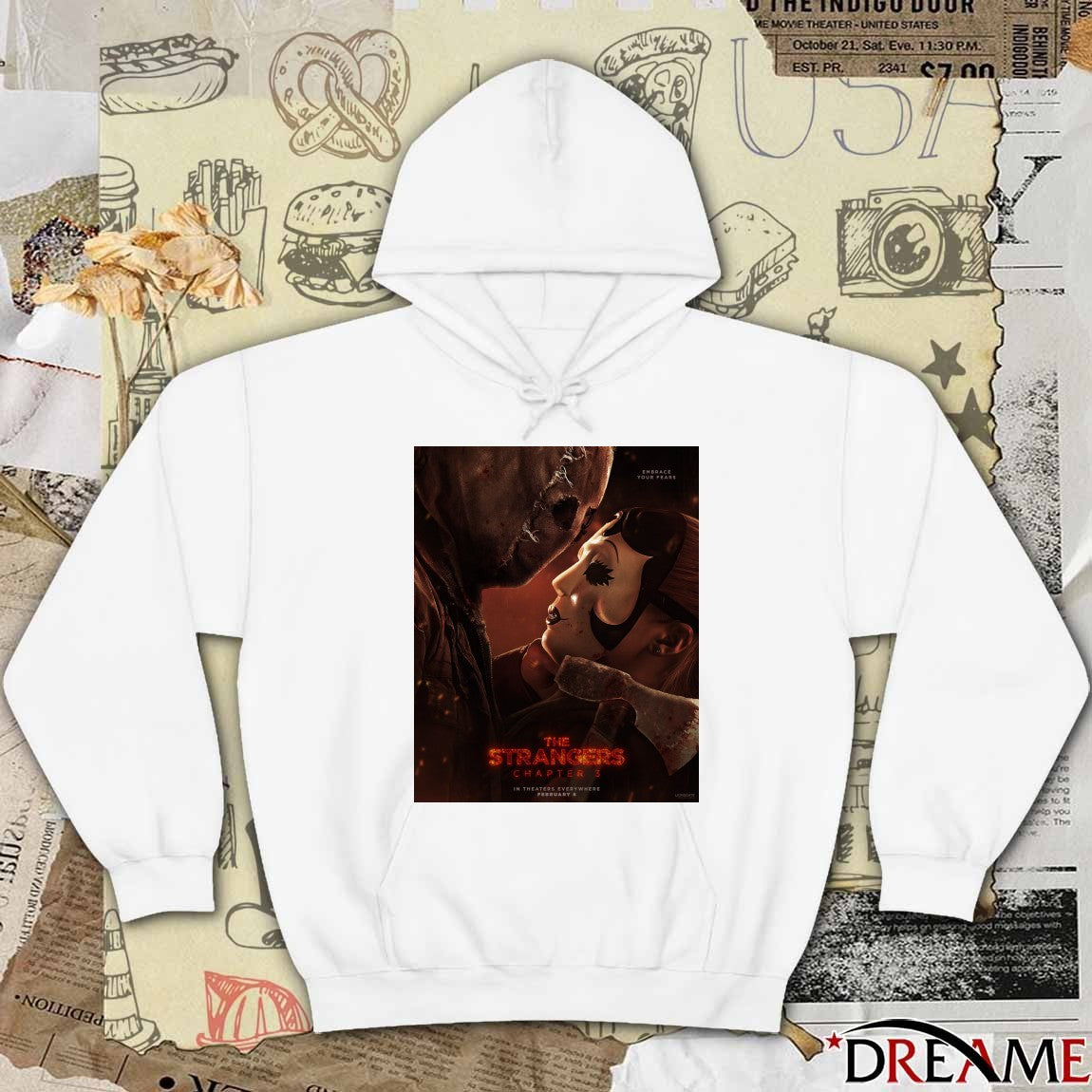 Strangers Chapter 3 Embrace Your Fears In Theaters Everywhere February 6, 2026 Lionsgate Poster t-shirt