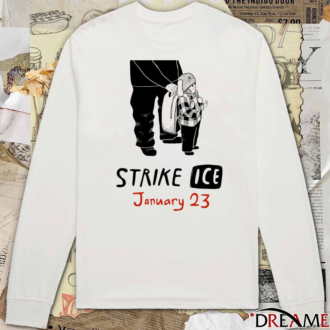 Strike ICE January 23 2026 Free Liam Ramos t-shirt