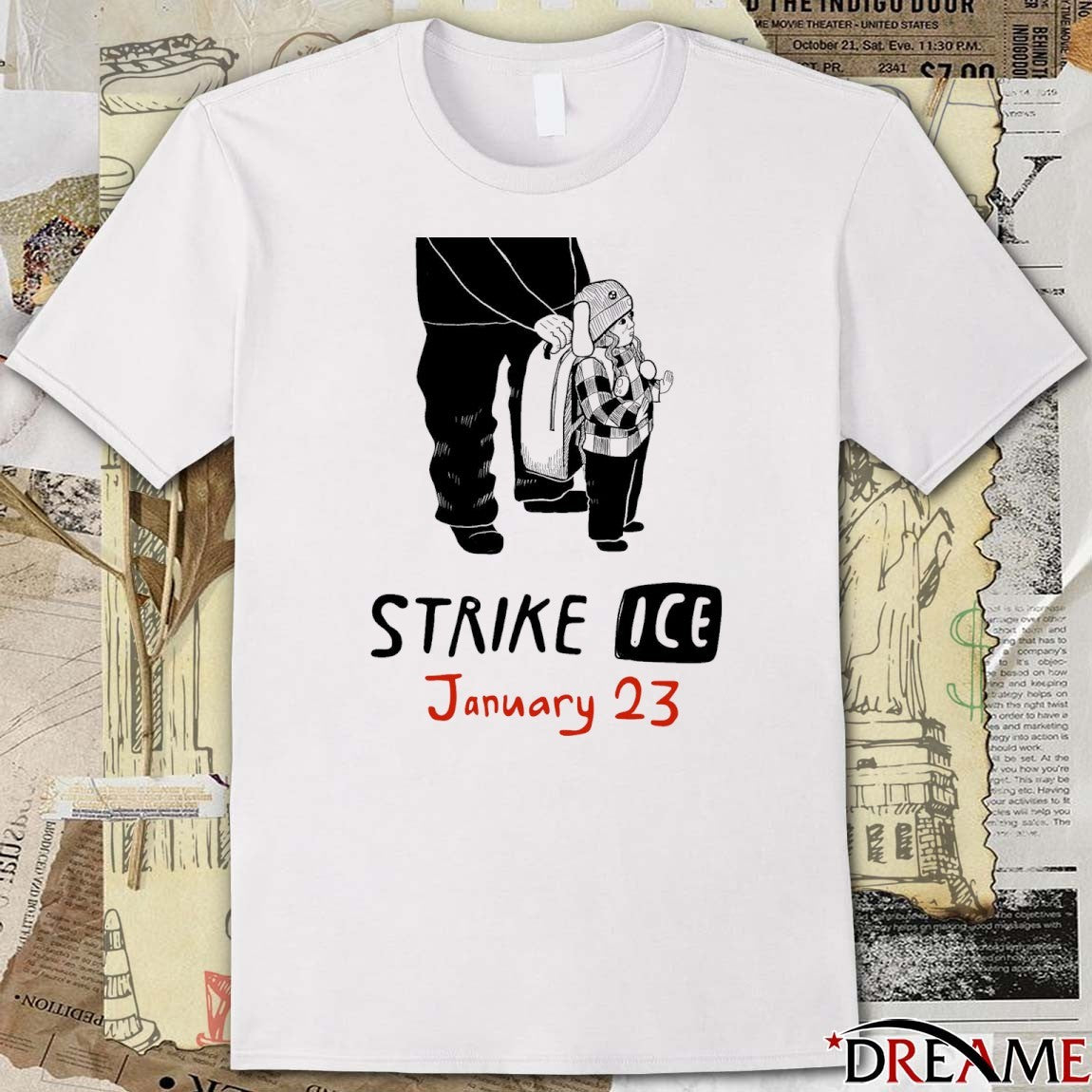 Strike ICE January 23 2026 Free Liam Ramos t-shirt