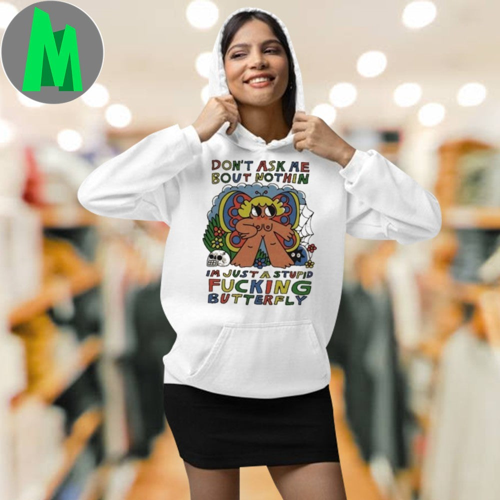 Stupid Fucking Butterfly Humorous Graphic T-Shirt
