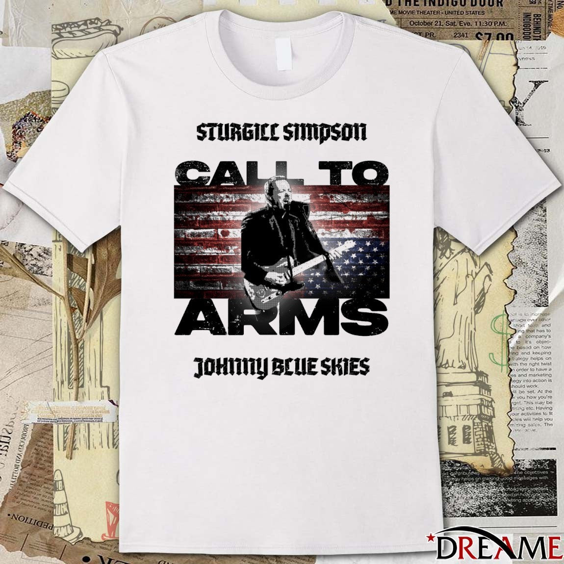 Sturgill Simpson Call To Arms Johnny Blue Skies t-shirt