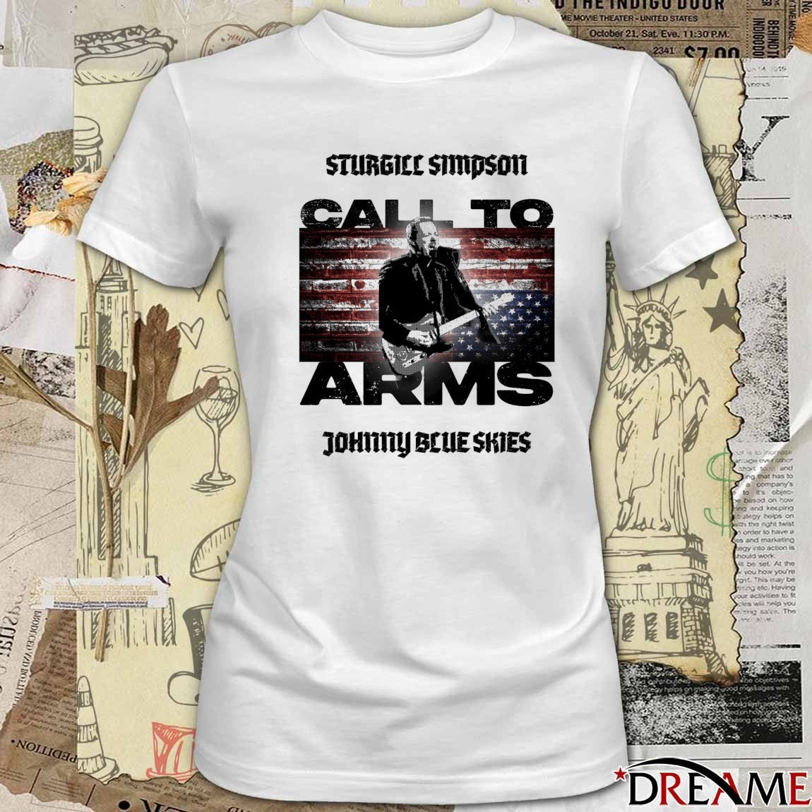 Sturgill Simpson Call To Arms Johnny Blue Skies t-shirt