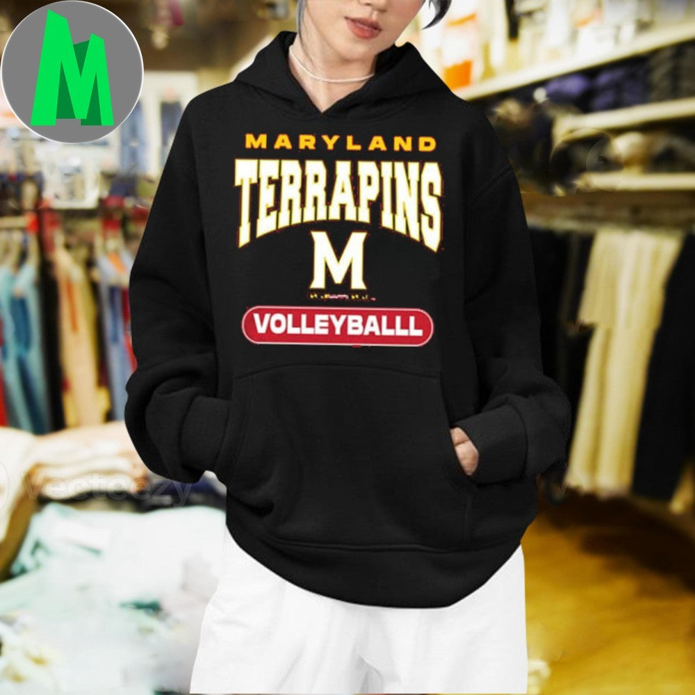 Summit Sportswear Maryland Terrapins Red Volleyballl Shirt