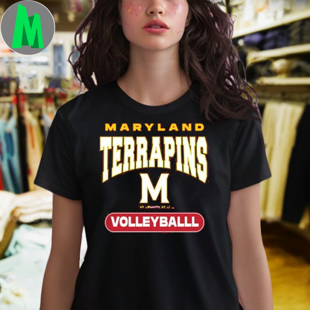 Summit Sportswear Maryland Terrapins Red Volleyballl Shirt