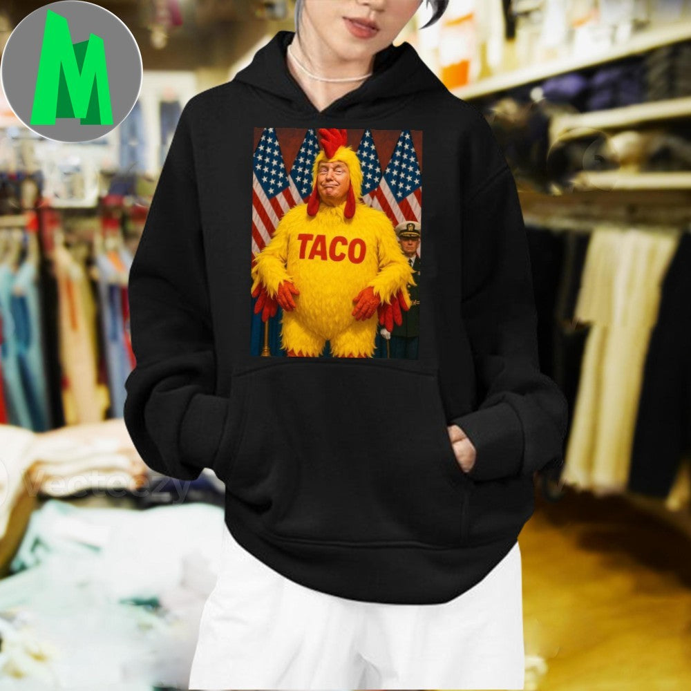 TACO Trump Always Chickens Out Political Humor T-Shirt Satirical Graphic Tee