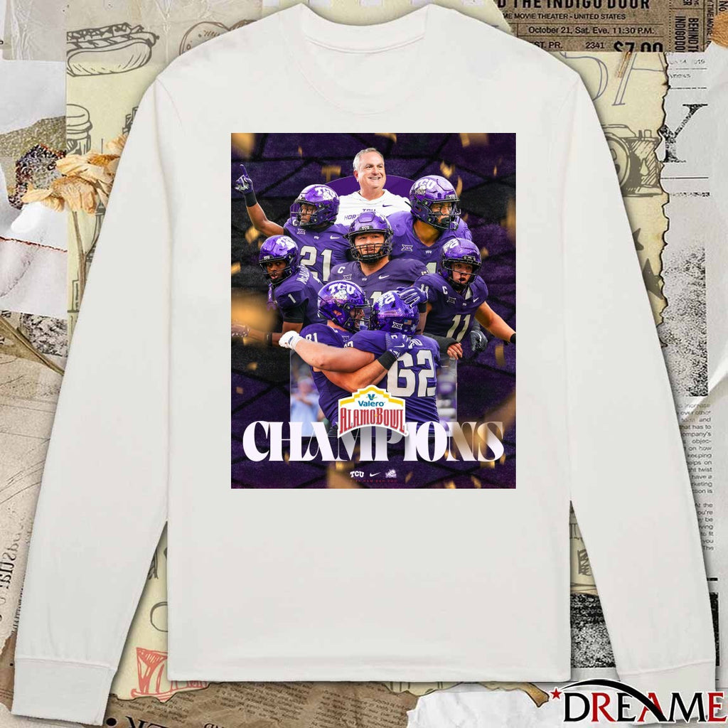 TCU Horned Frogs 2025 Valero Alamo Bowl Champions Poster t-shirt