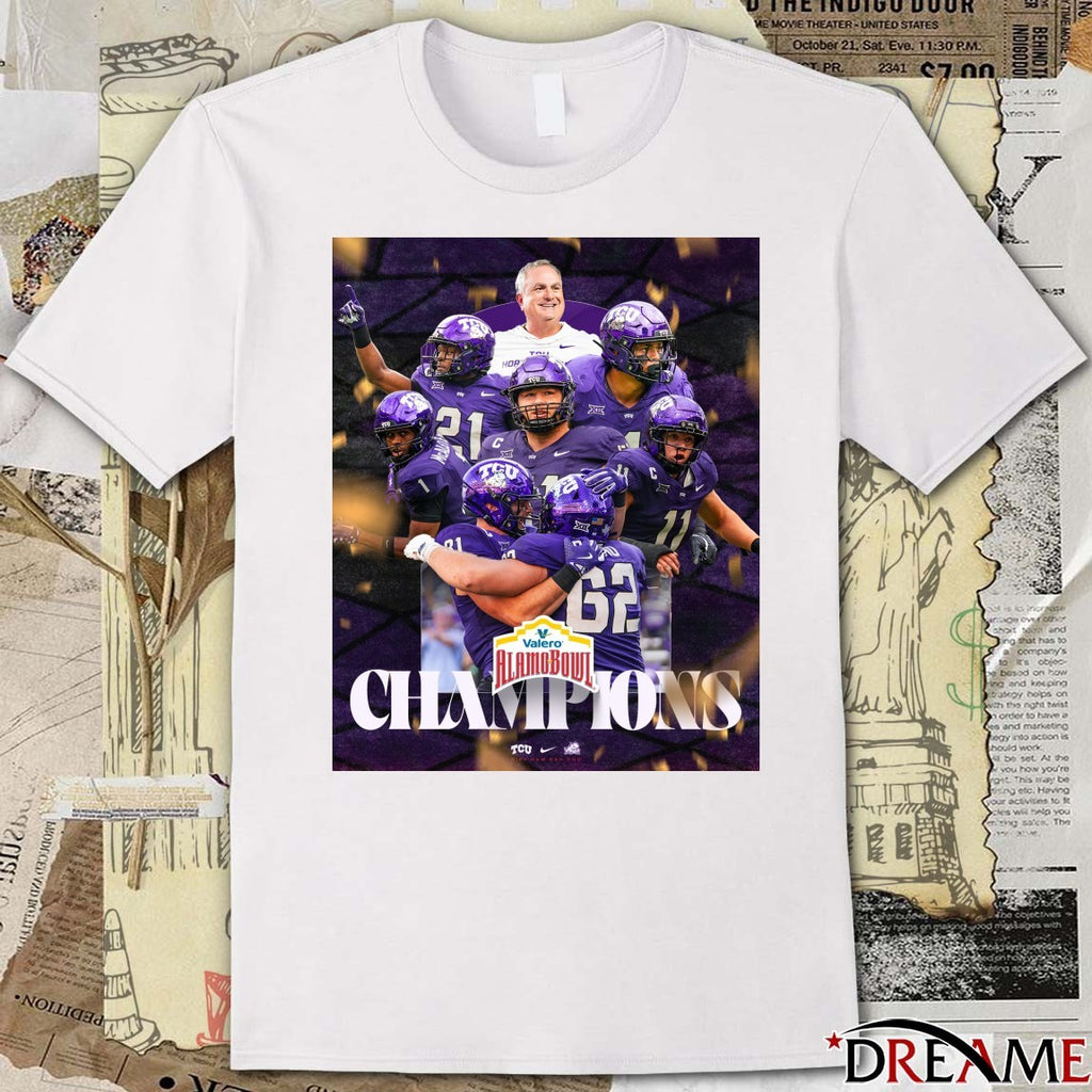 TCU Horned Frogs 2025 Valero Alamo Bowl Champions Poster t-shirt