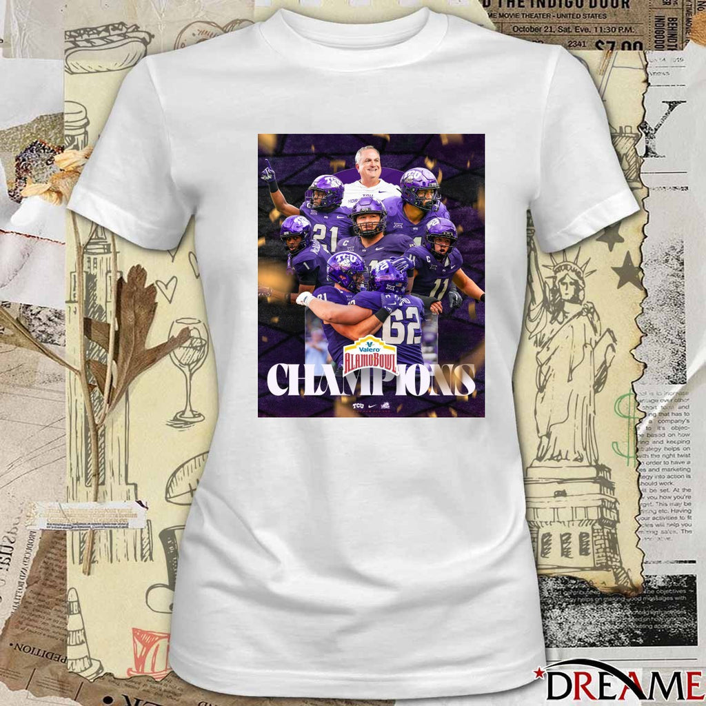 TCU Horned Frogs 2025 Valero Alamo Bowl Champions Poster t-shirt
