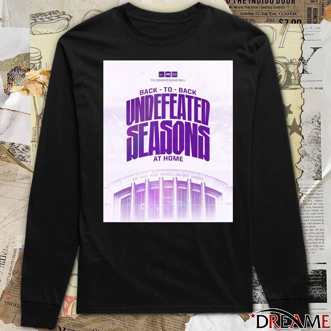 TCU Women’s Basketball Back-to-back Undefeated Seasons Poster t-shirt