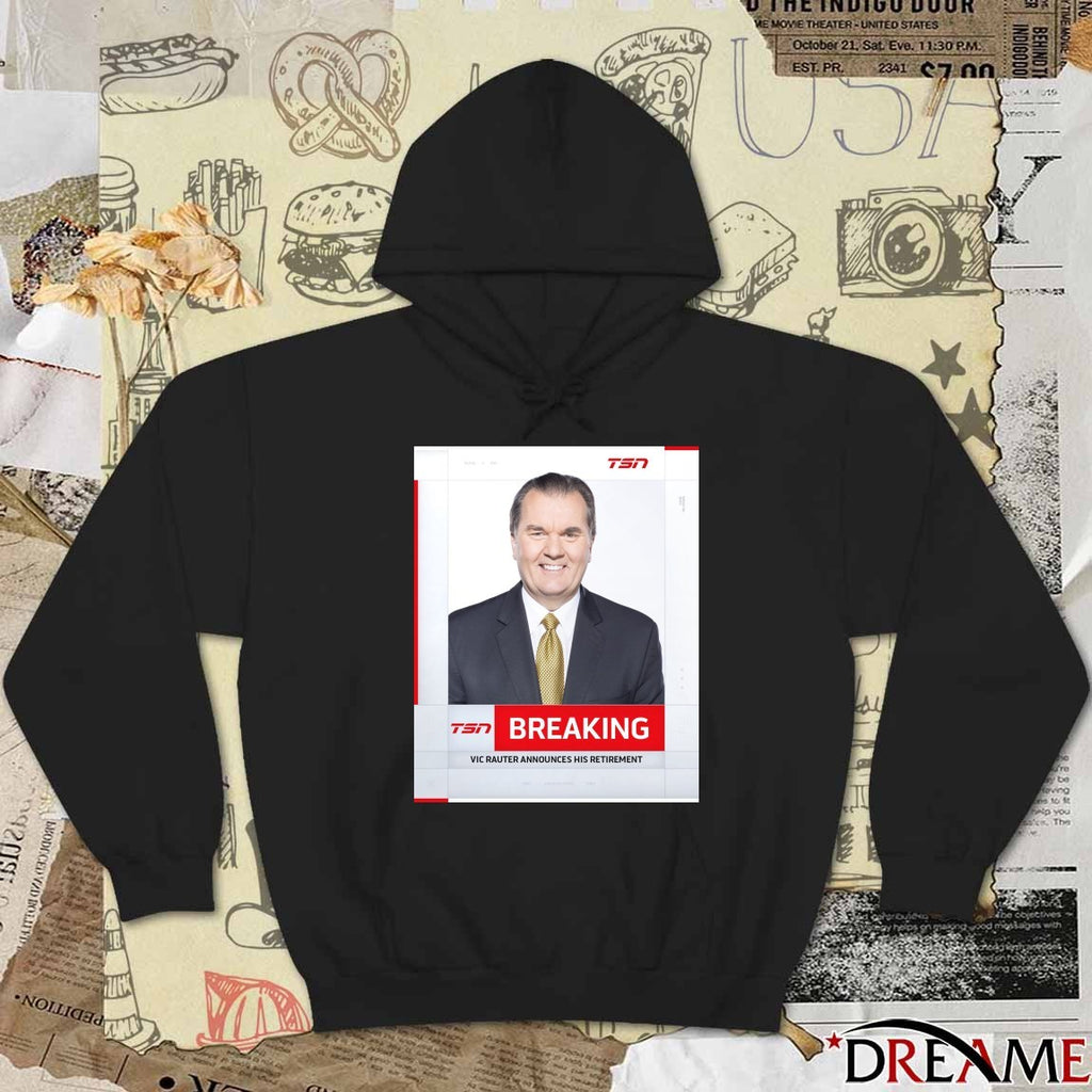 TSN Breaking VIC Rauter Announces His Retirement Poster t-shirt