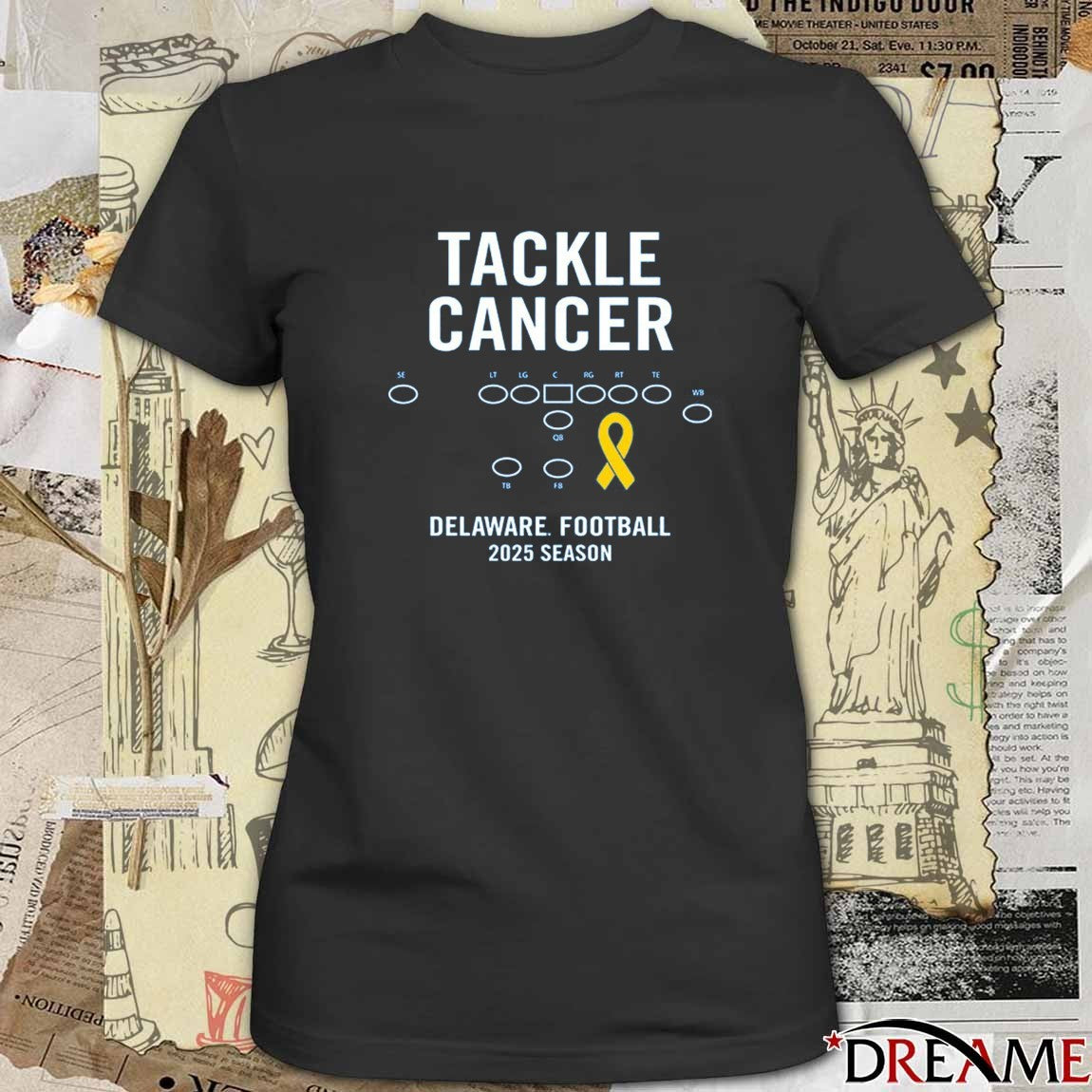 Tackle Cancer Delaware Football 2025 Season t-shirt