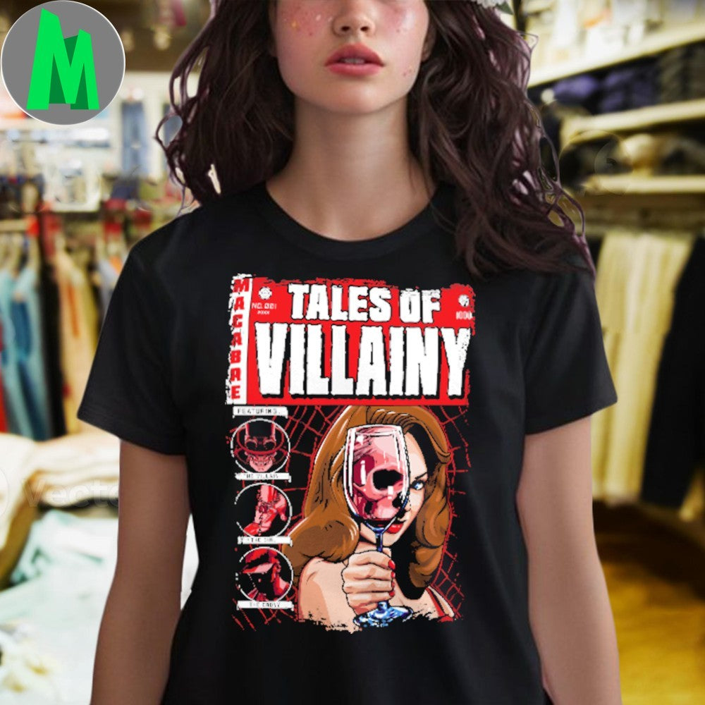 Tales of Villainy Comic Book Style Horror Fan T-Shirt