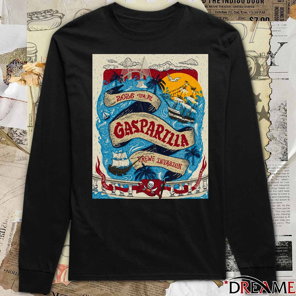 Tampa Bay Buccaneers 2026 Gasparilla Krewe Invasion Poster t-shirt