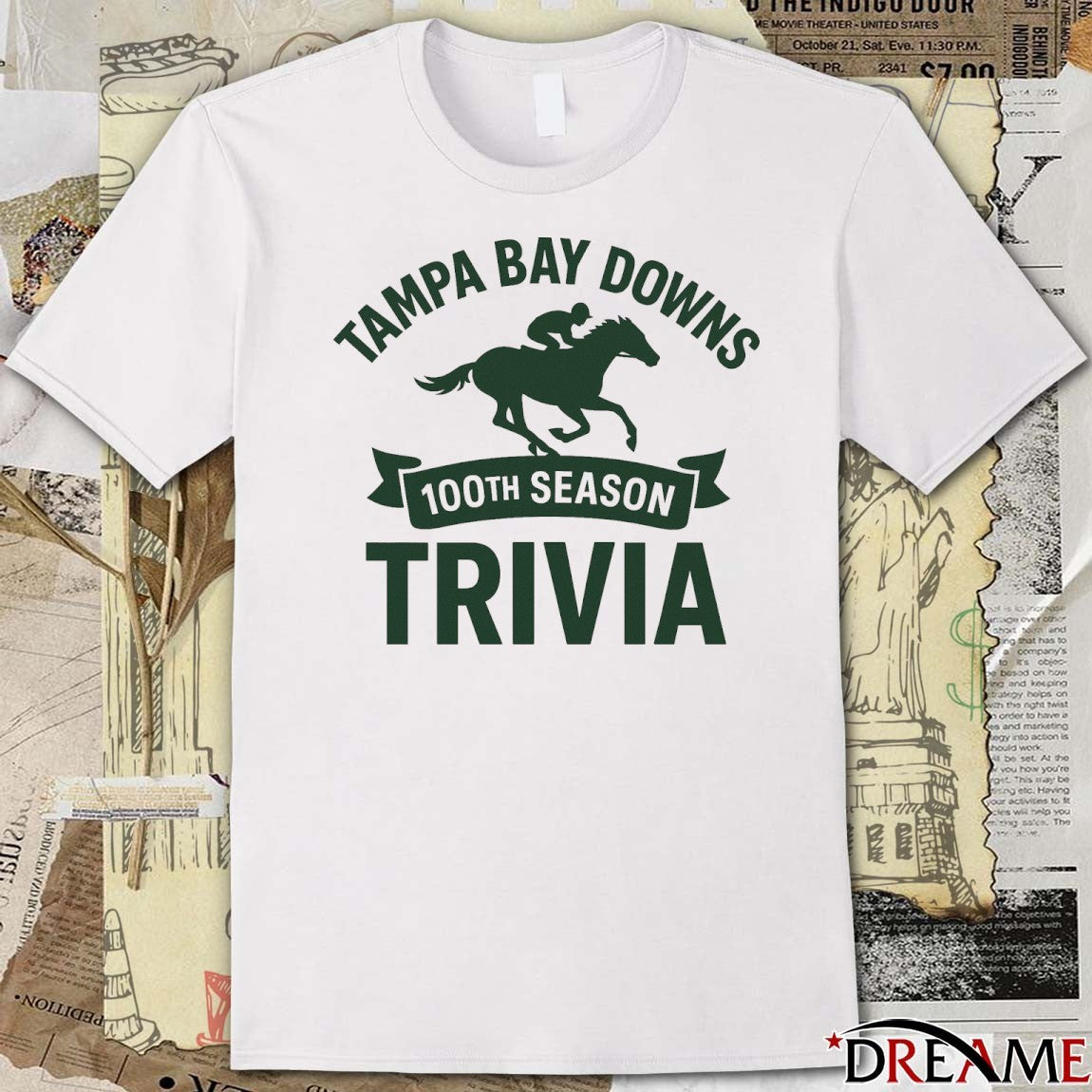 Tampa Bay Downs 100th Season Trivia 2025 t-shirt