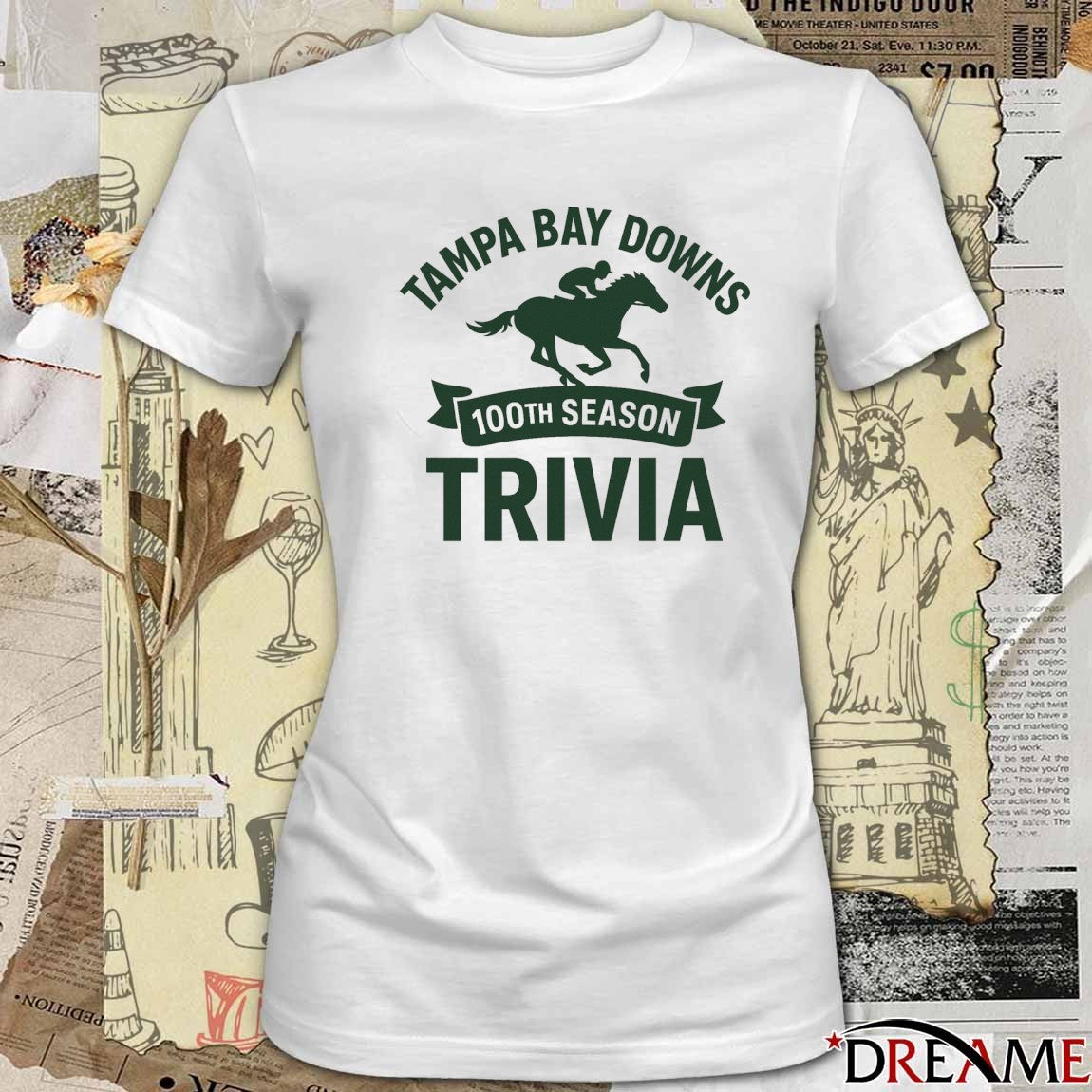 Tampa Bay Downs 100th Season Trivia 2025 t-shirt