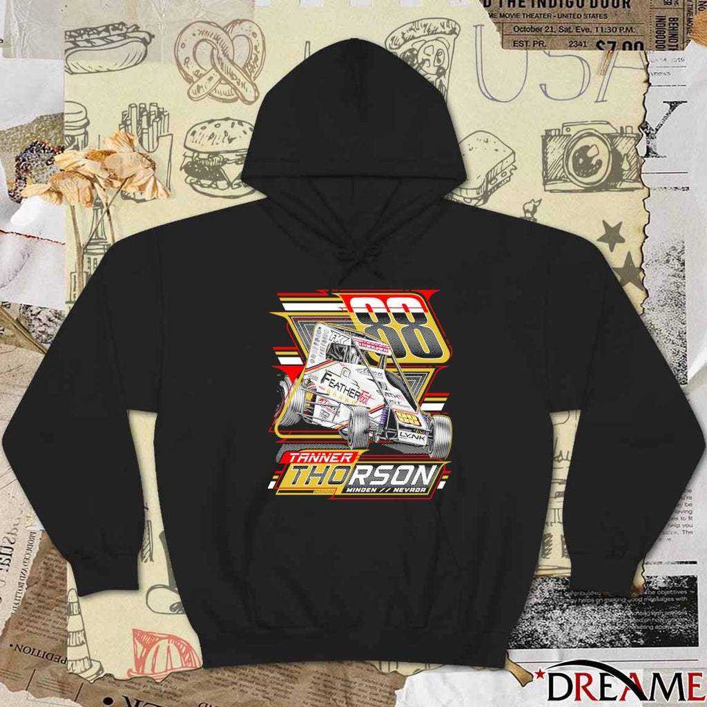 Tanner Thorson Feather Foot Lynk Chassis Chili Bowl ’26 t-shirt