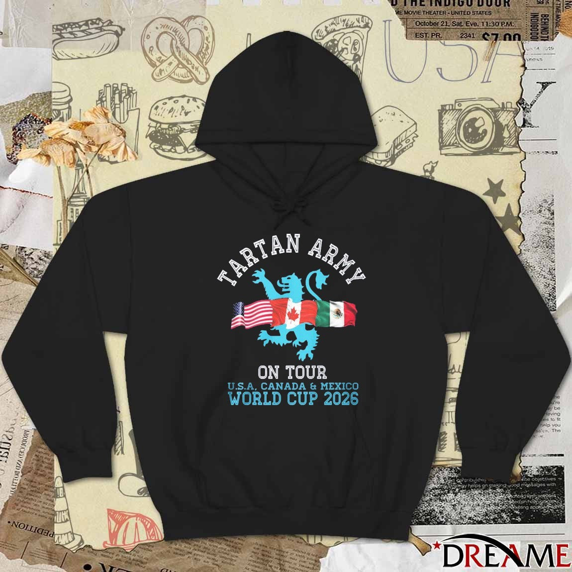 Tartan Army on Tour Scotland USA Canada And Mexico World Cup 2026 t-shirt