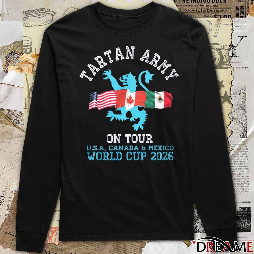 Tartan Army on Tour Scotland USA Canada And Mexico World Cup 2026 t-shirt