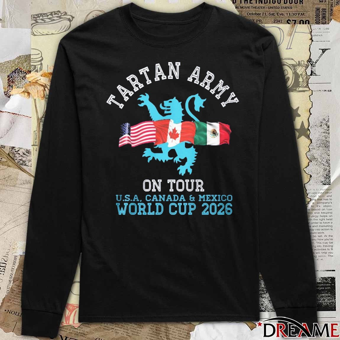 Tartan Army on Tour Scotland USA Canada And Mexico World Cup 2026 t-shirt