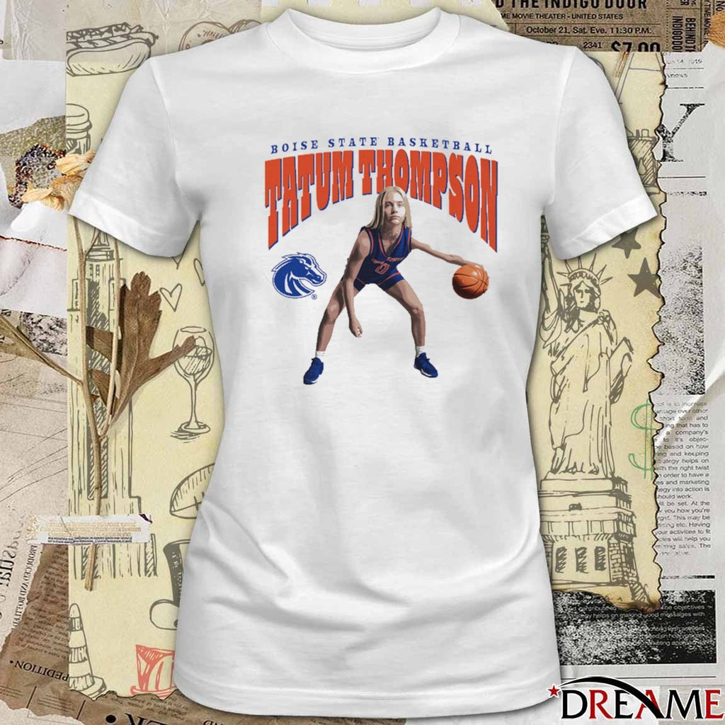 Tatum Thompson Arch Illustrated Boise State Basketball t-shirt