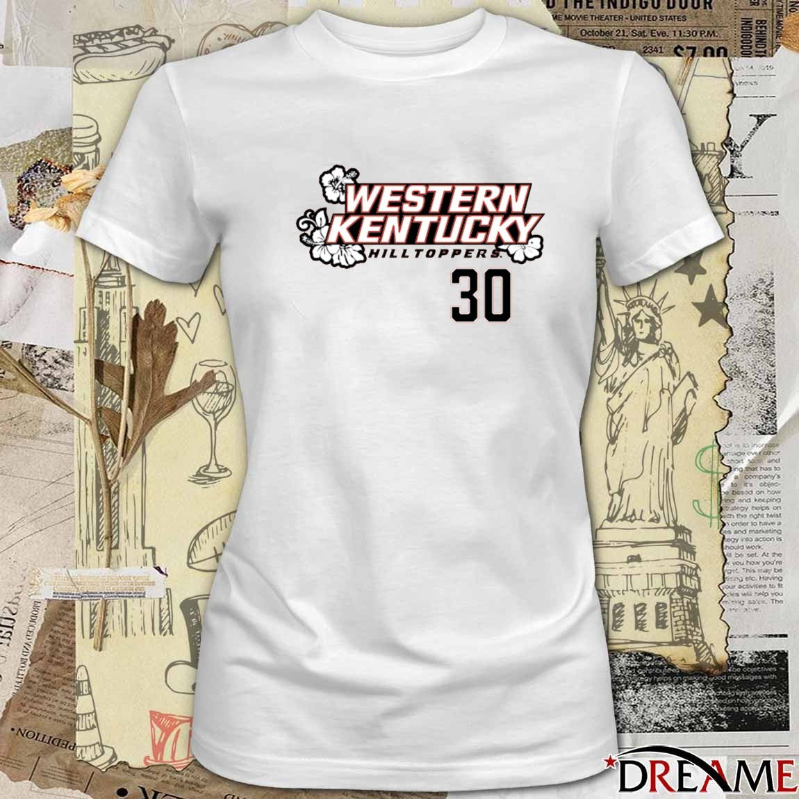 Teagan Moore 30 Western Kentucky Hilltoppers Men’s Basketball t-shirt