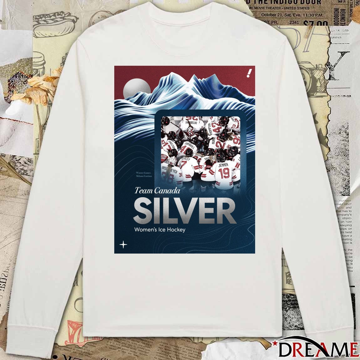 Team Canada SILVER Women’s Ice Hockey Olympic Milano Cortina 2026 t-shirt