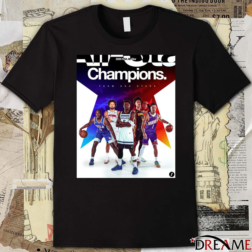 Team Stars Wins The 2026 Nba All-star Game Champions 2026 Poster t-shirt