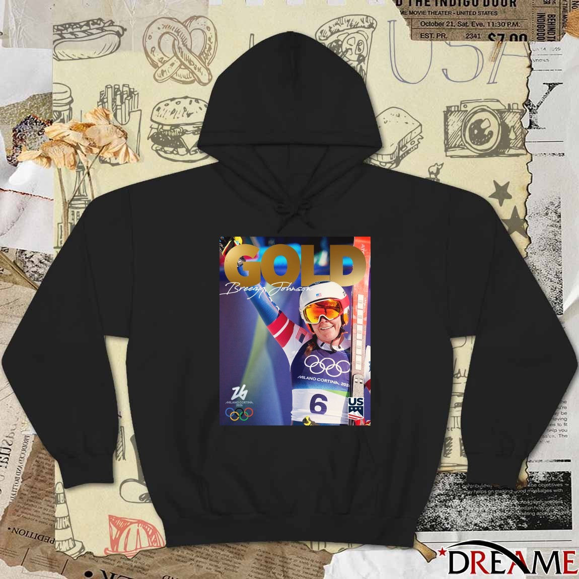 Team USA Breezy Johnson Is An Olympic Champion GOLD Medal Poster t-shirt