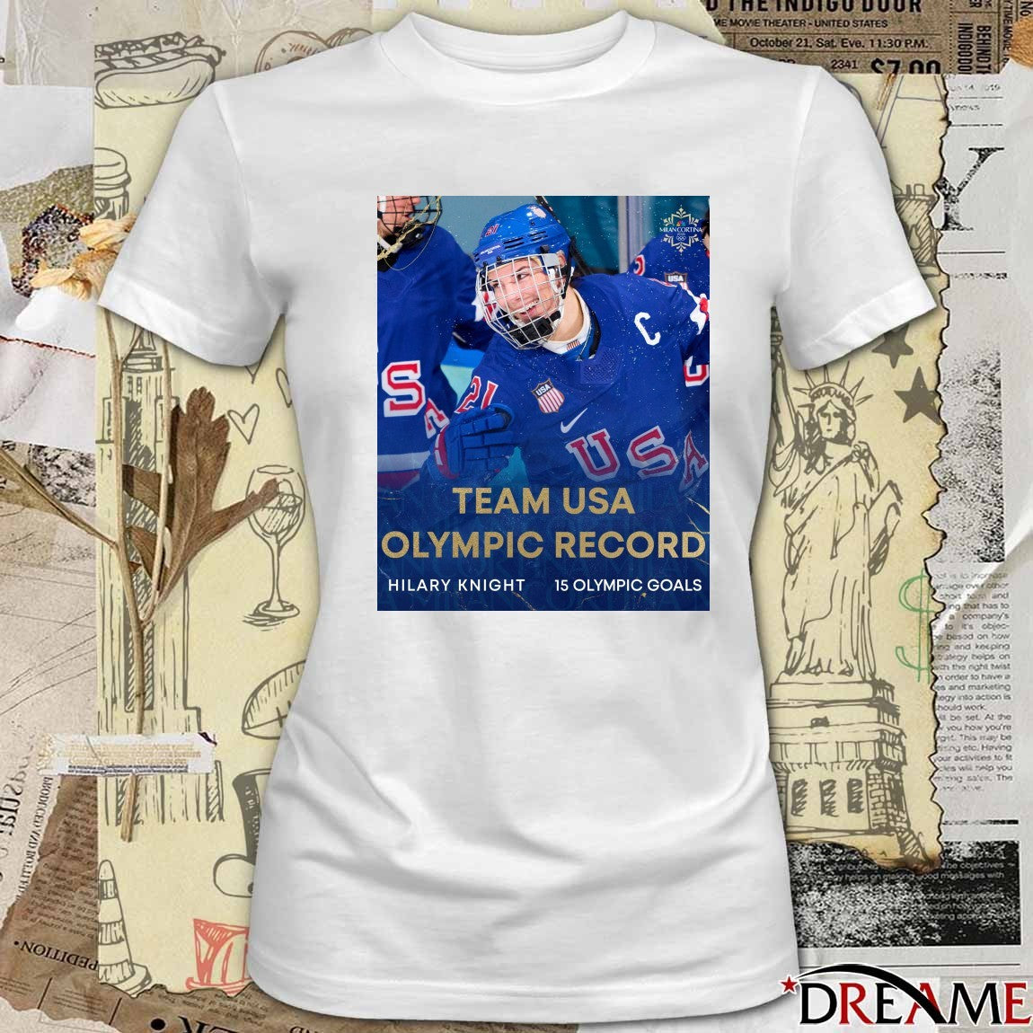 Team USA Olympic Record Hilary Knight 15 Olympic Goals t-shirt